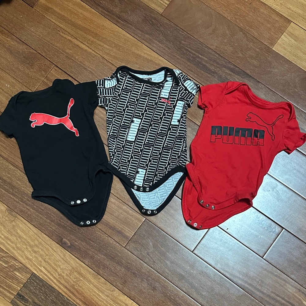 Puma 6-9 months onesies